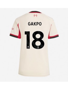 Billige Liverpool Cody Gakpo #18 Bortedrakt Dame 2025-26 Kortermet